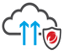 Cloud-upload with logo icon