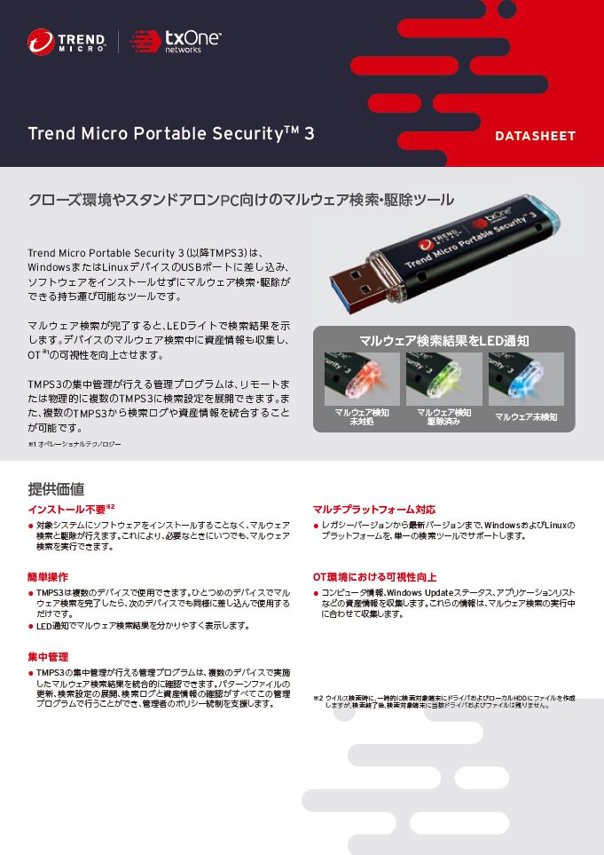 Trend Micro Portable Security 3 製品カタログ トレンドマイクロ